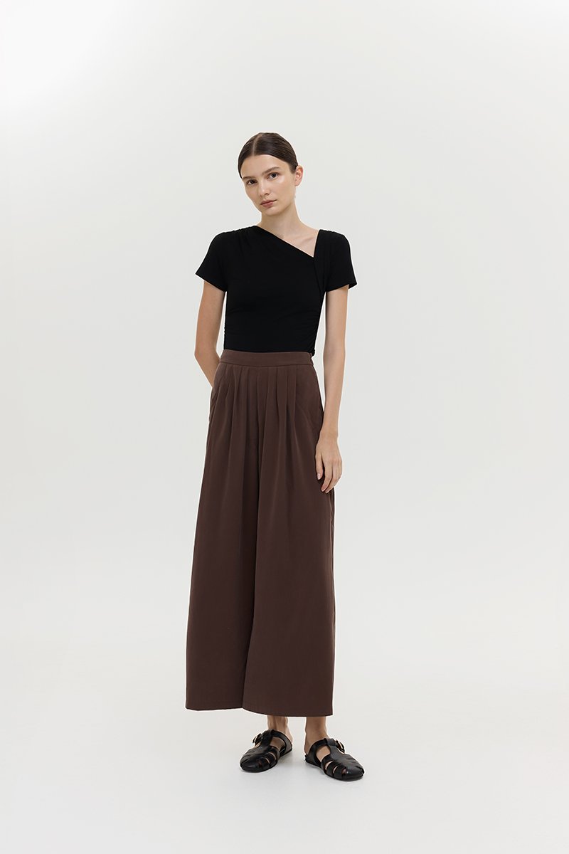 TYLER PLEATED WIDE LEG PANTS