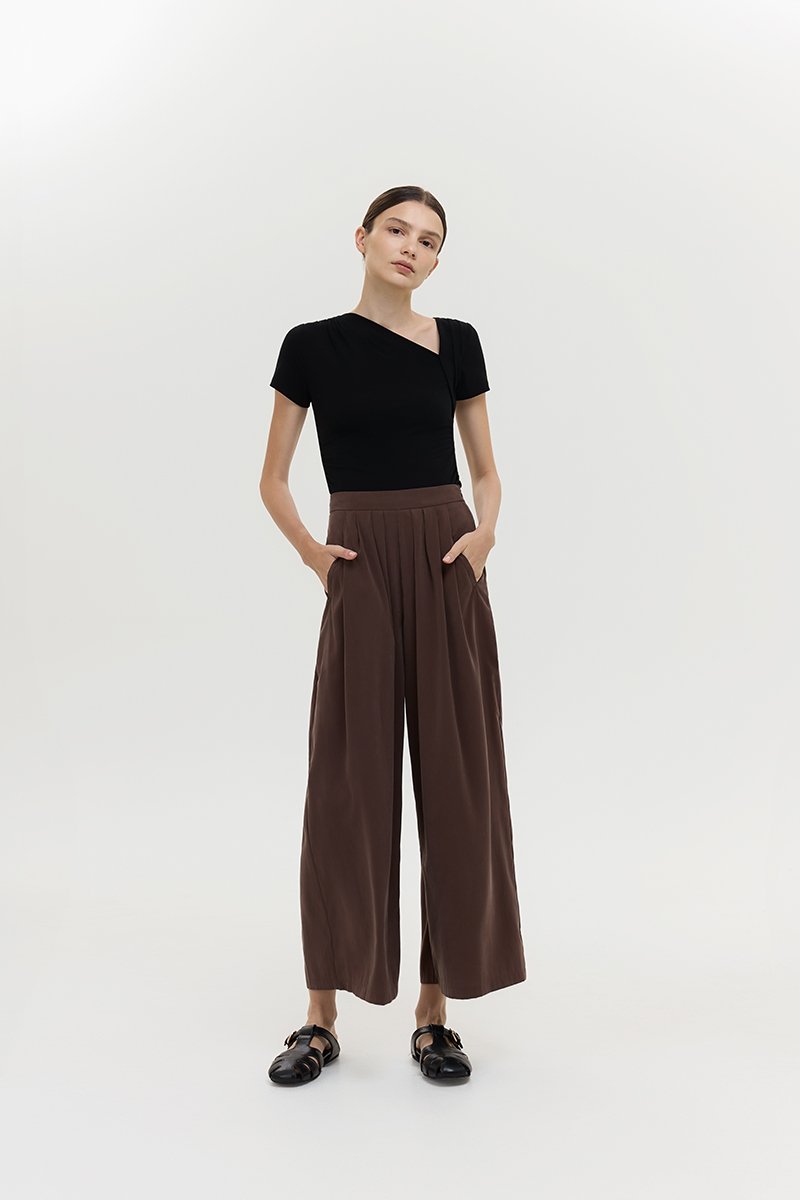 TYLER PLEATED WIDE LEG PANTS