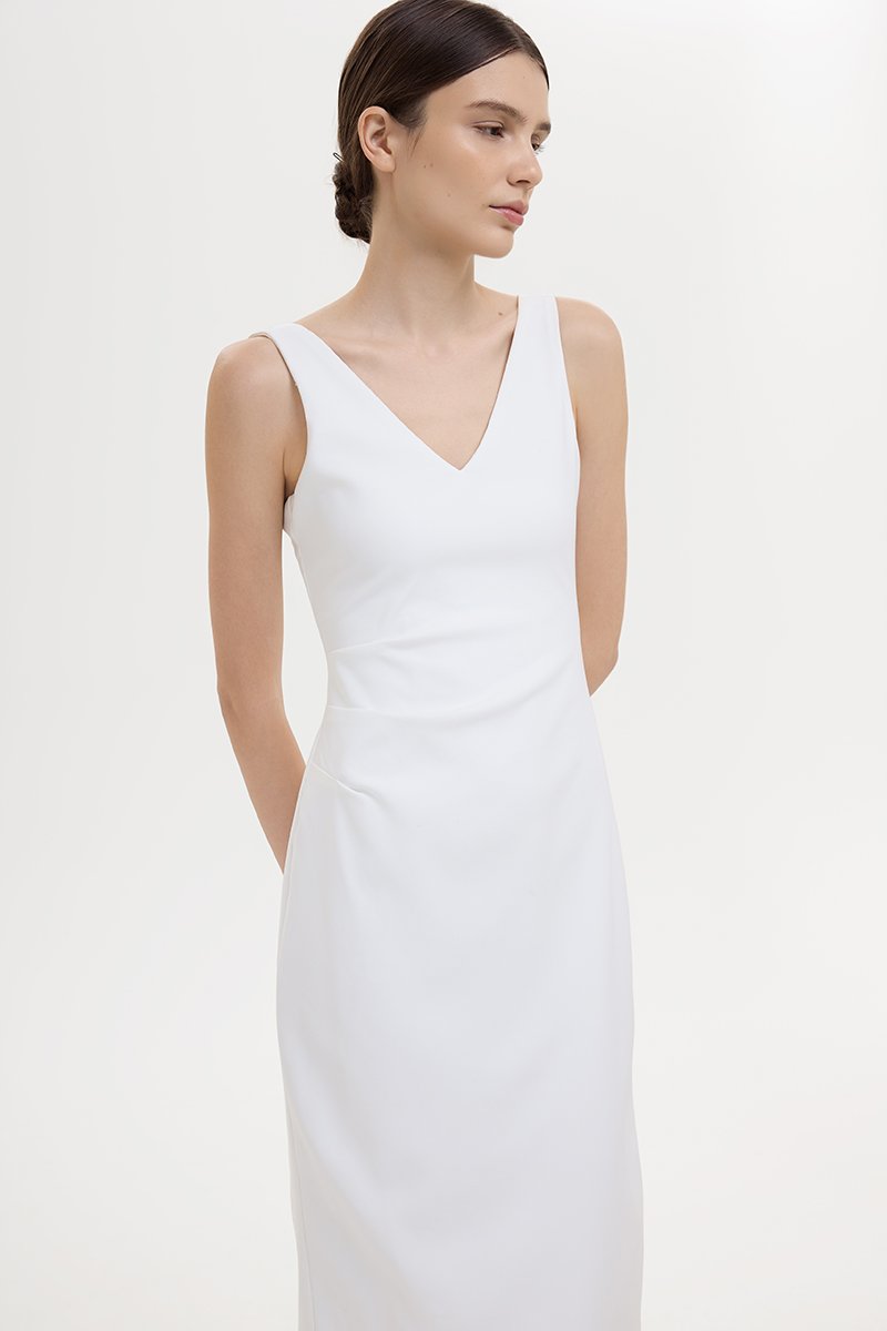 IRIS PLEATED MIDI DRESS