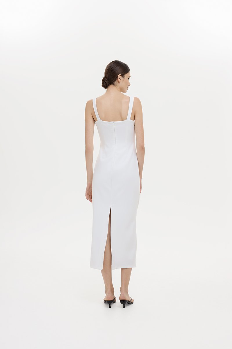 IRIS PLEATED MIDI DRESS