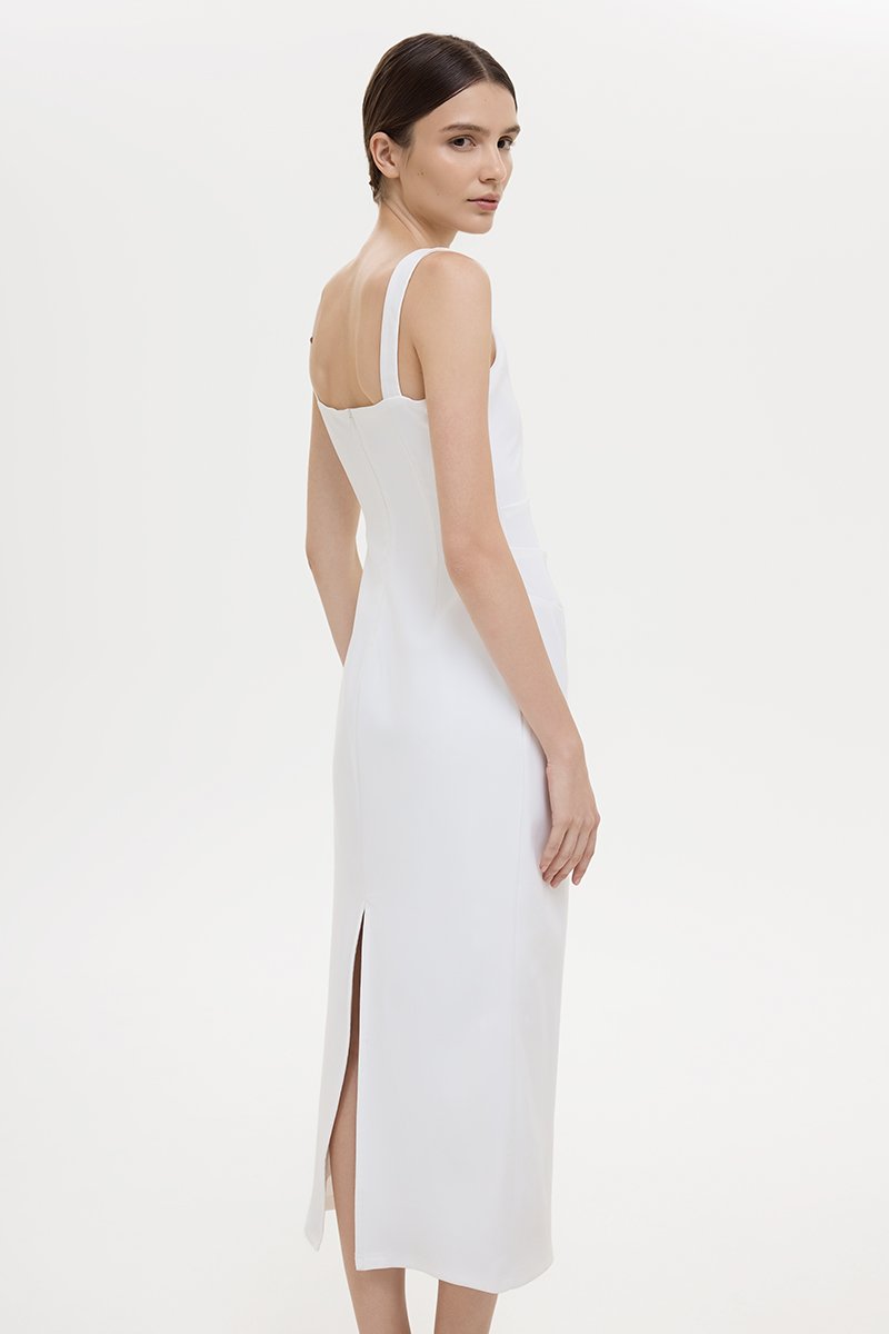 IRIS PLEATED MIDI DRESS