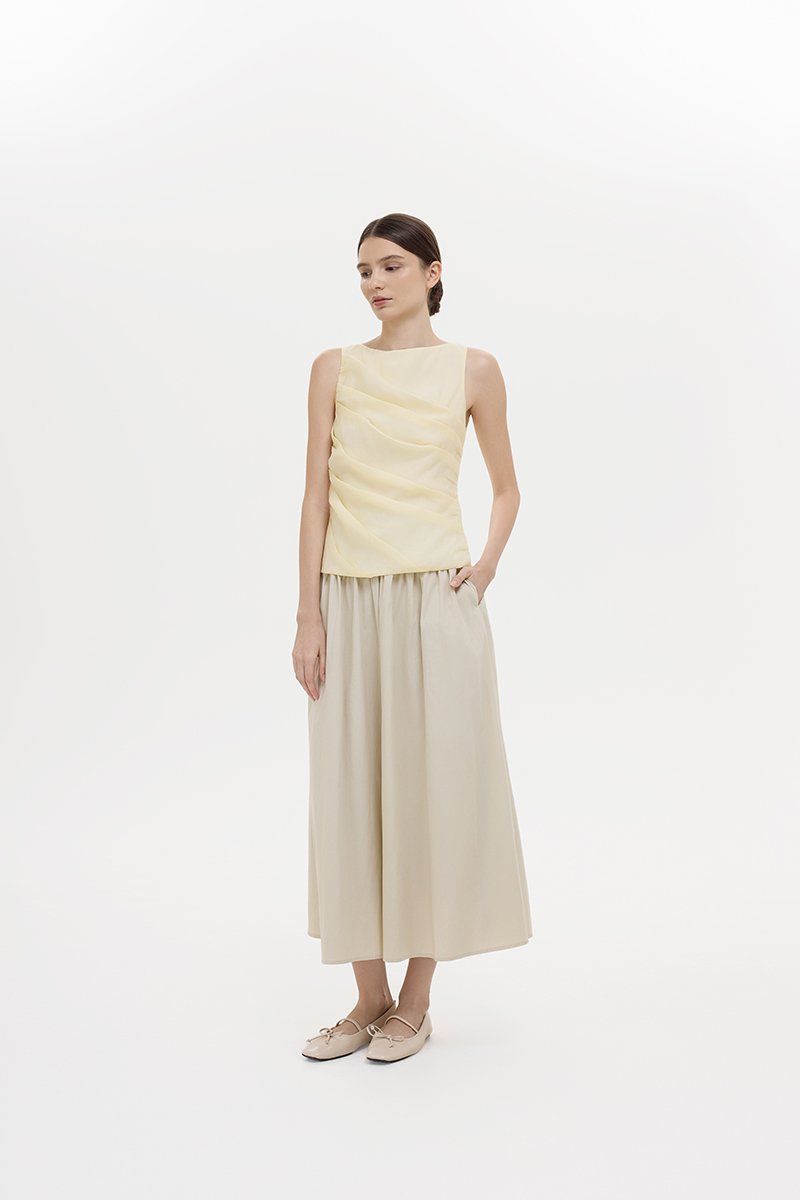 AYLIN PLEATED SLEEVELESS TOP