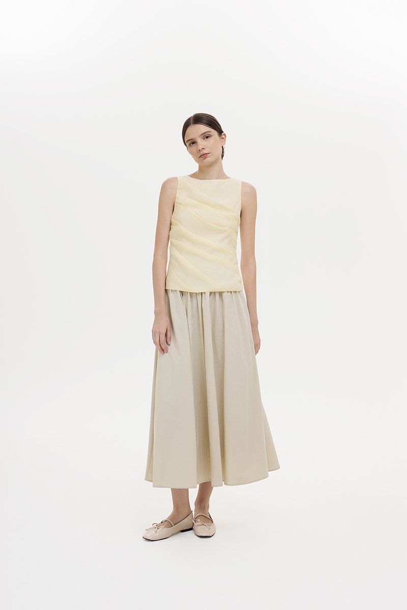 AYLIN PLEATED SLEEVELESS TOP