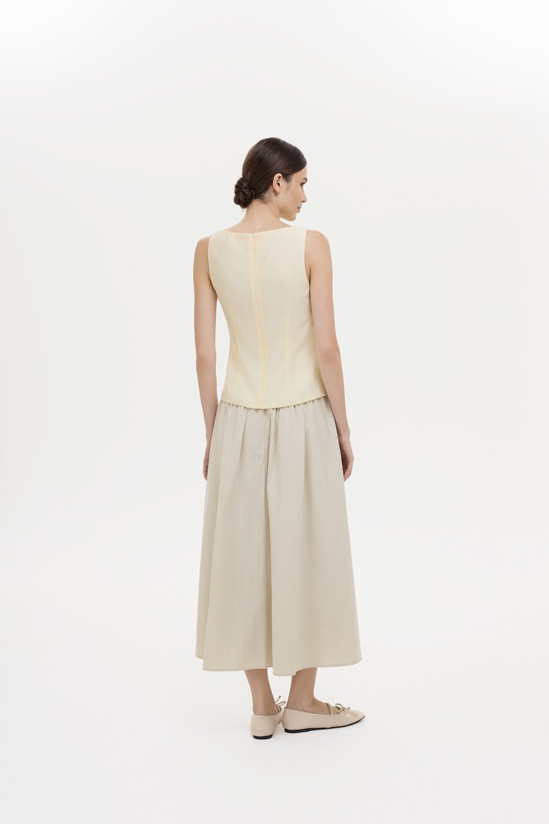 AYLIN PLEATED SLEEVELESS TOP