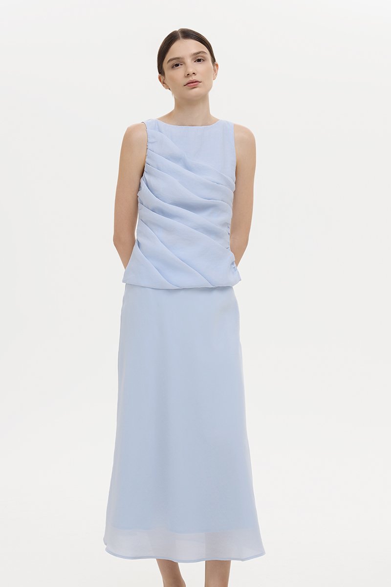 AYLIN PLEATED SLEEVELESS TOP