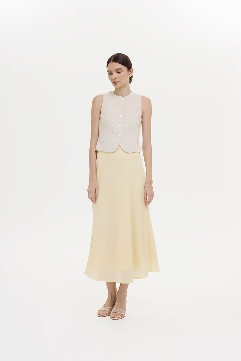 KARA SHEER MIDI SKIRT