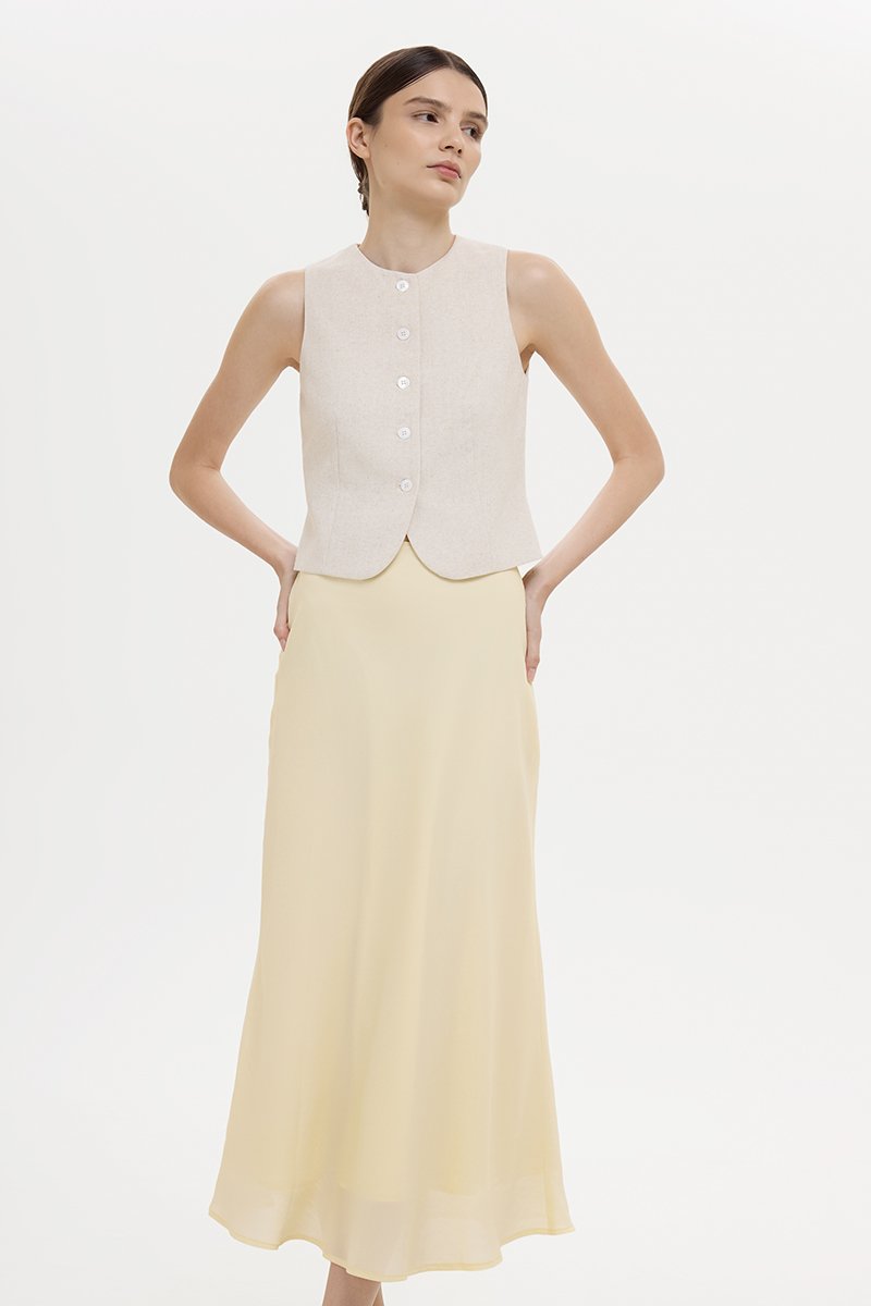 KARA SHEER MIDI SKIRT