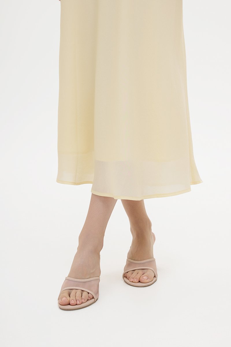 KARA SHEER MIDI SKIRT