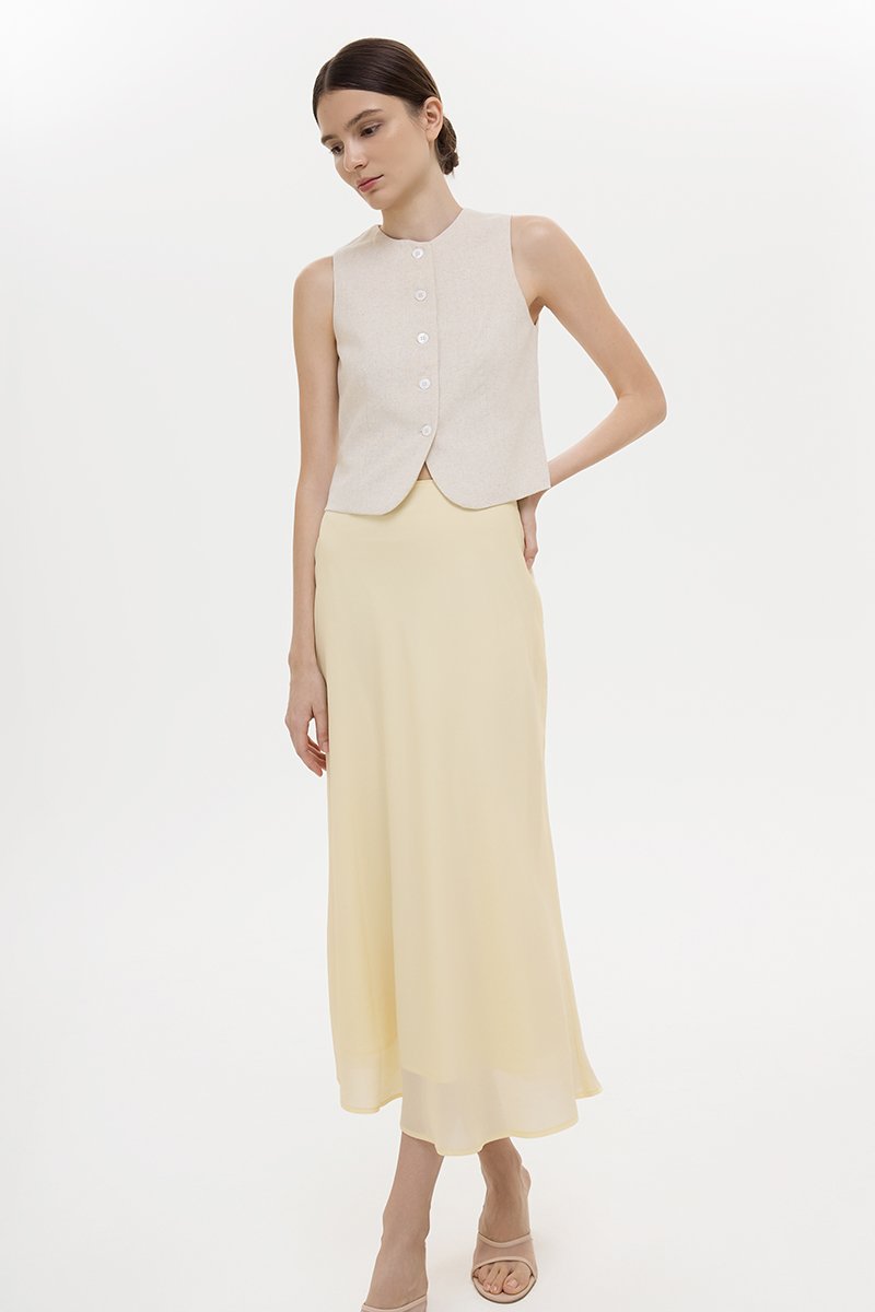 KARA SHEER MIDI SKIRT