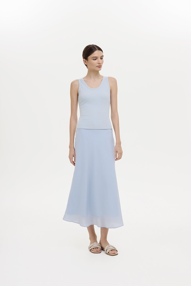 KARA SHEER MIDI SKIRT