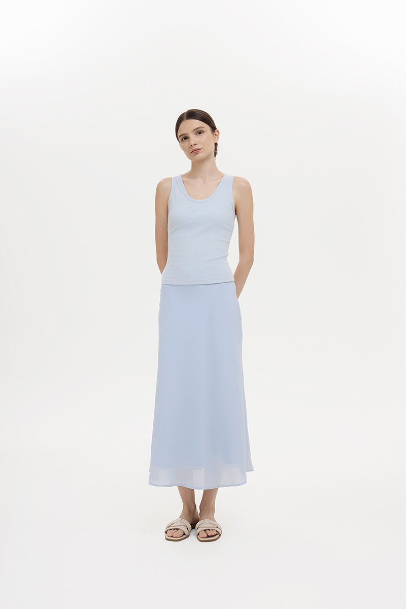 KARA SHEER MIDI SKIRT