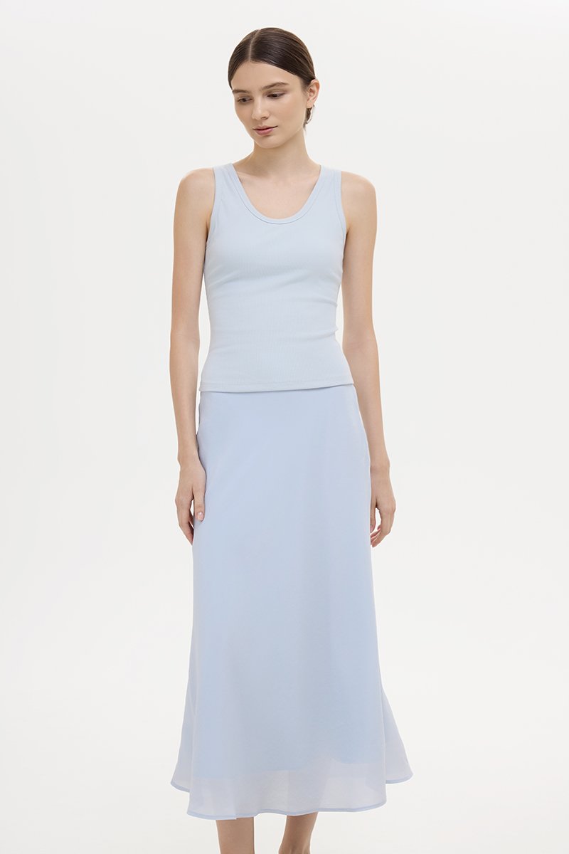 KARA SHEER MIDI SKIRT