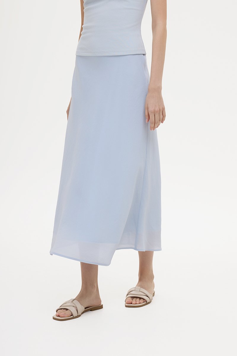 KARA SHEER MIDI SKIRT