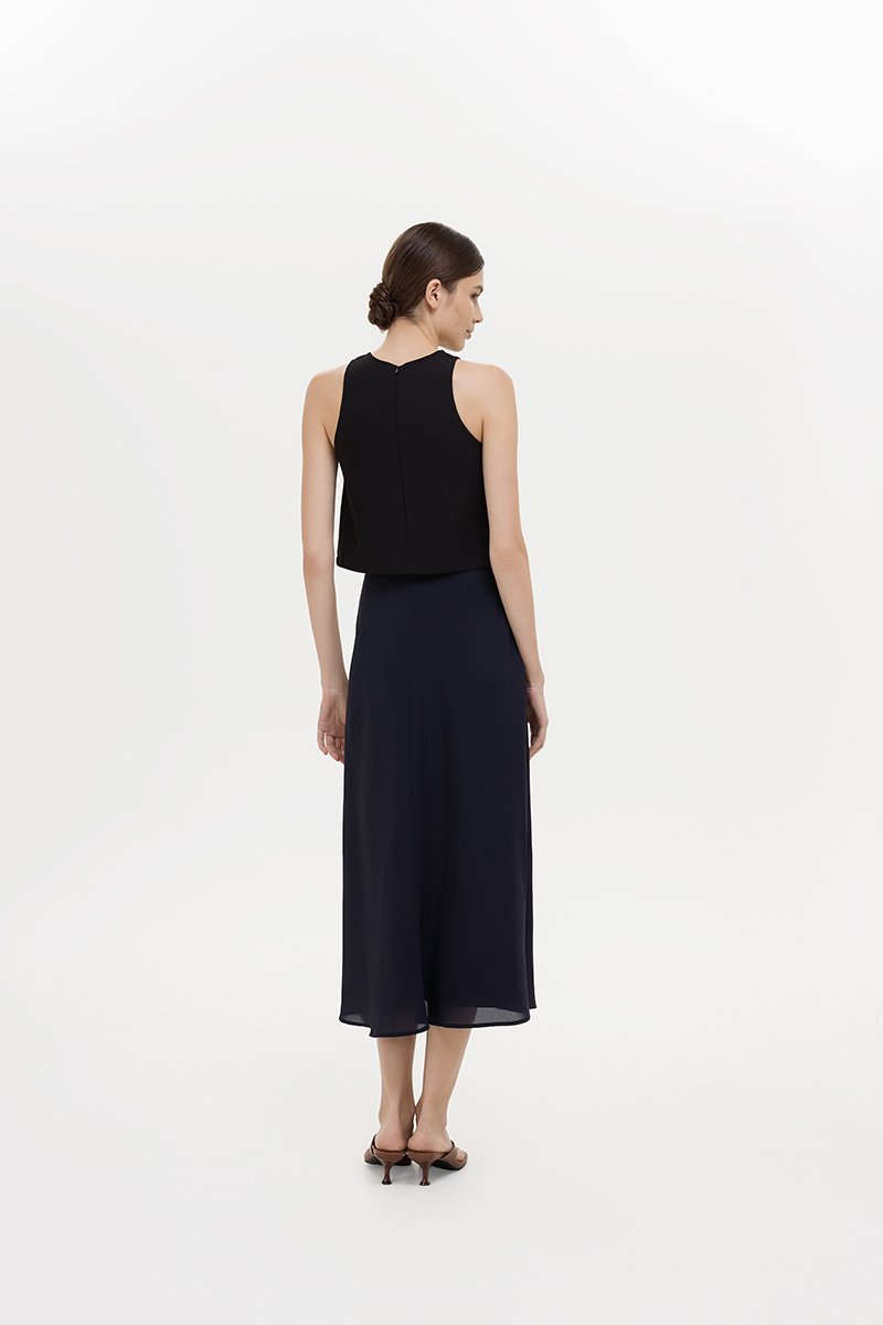 KARA SHEER MIDI SKIRT