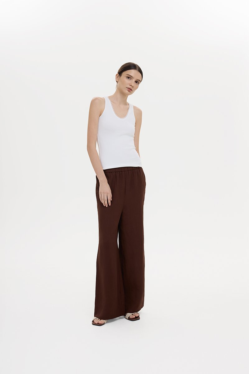 KATRINA LACE TRIM SCOOP NECK TANK
