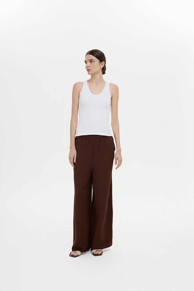 KATRINA LACE TRIM SCOOP NECK TANK