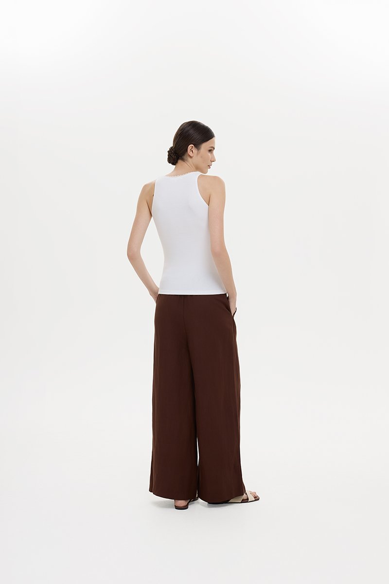 KATRINA LACE TRIM SCOOP NECK TANK
