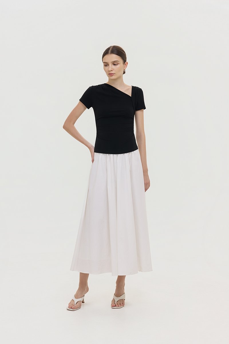 LOIS ASYMMETRIC SLEEVE TOP