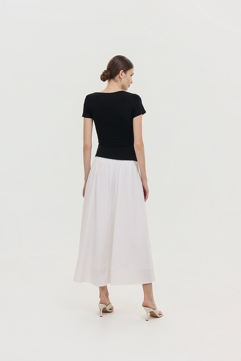 LOIS ASYMMETRIC SLEEVE TOP