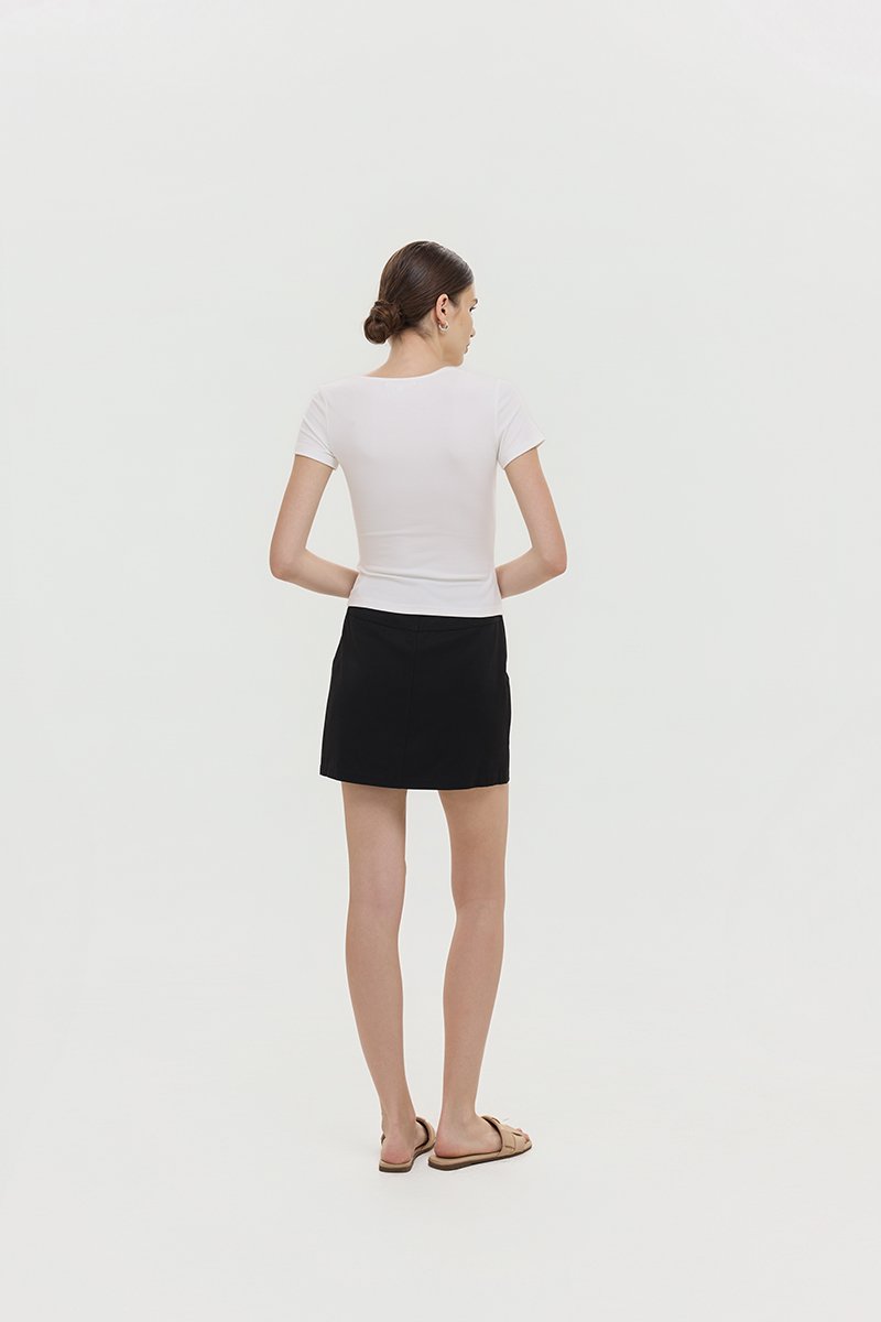 LOIS ASYMMETRIC SLEEVE TOP