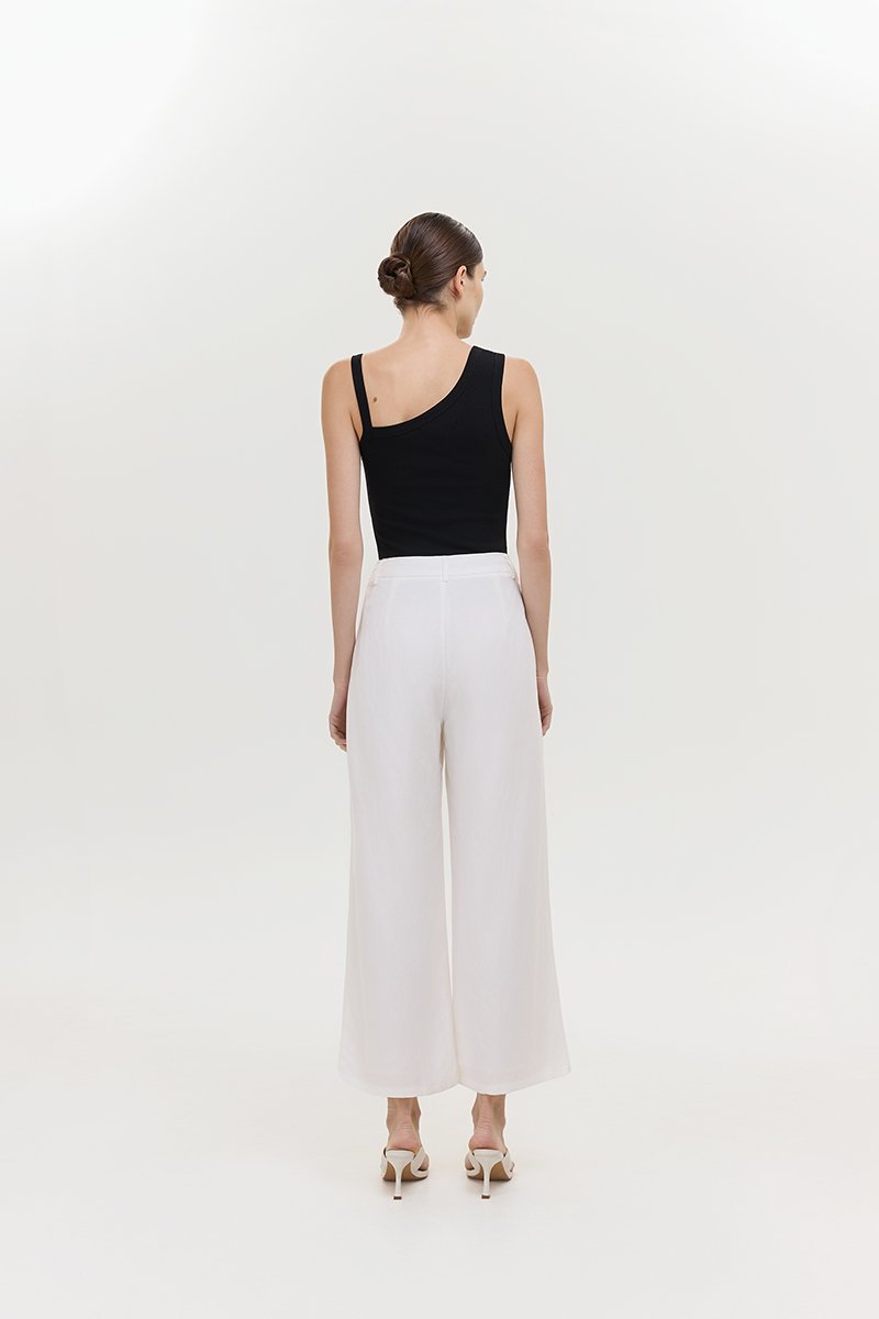 CAELIE PLEATED LINEN PANTS