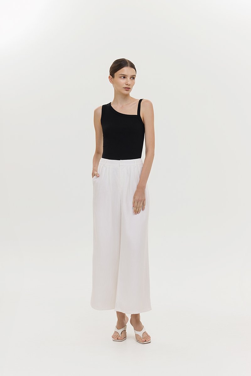 CAELIE PLEATED LINEN PANTS