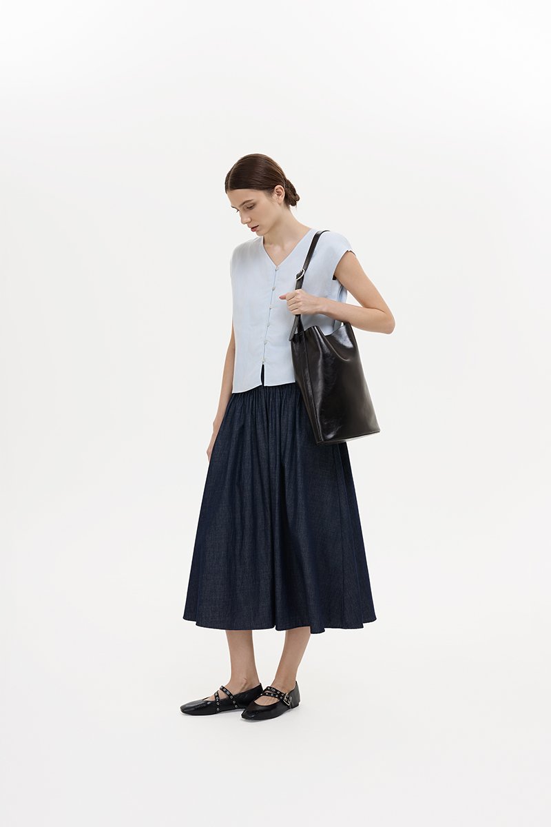RUELLE LEATHER BUCKET BAG