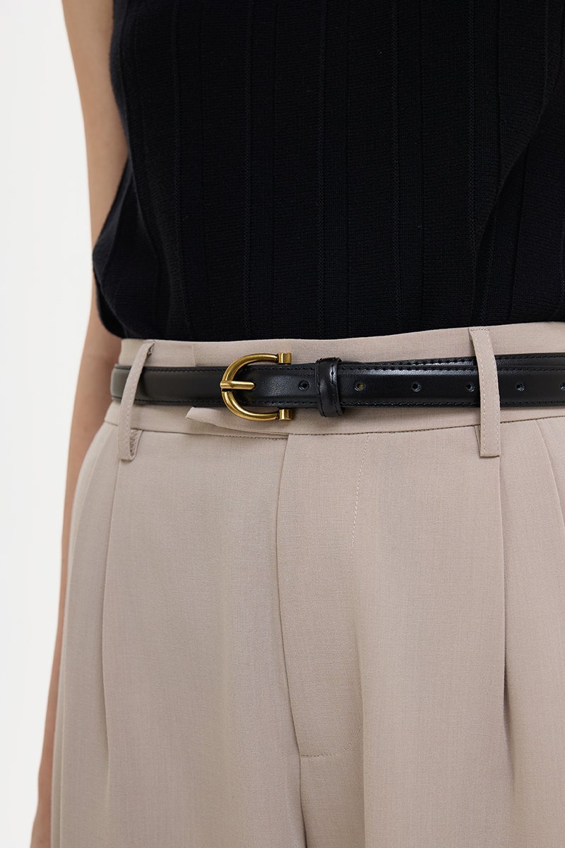 ALEGRIA HORSESHOE BUCKLE LEATHER BELT
