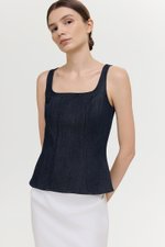 REIKA PANELLED DENIM TOP