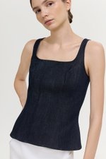 REIKA PANELLED DENIM TOP
