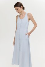 WENDELL SCOOP NECK BUTTONDOWN DRESS
