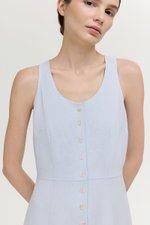 WENDELL SCOOP NECK BUTTONDOWN DRESS