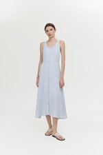 WENDELL SCOOP NECK BUTTONDOWN DRESS