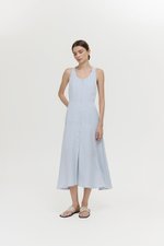WENDELL SCOOP NECK BUTTONDOWN DRESS