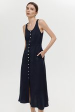 WENDELL SCOOP NECK BUTTONDOWN DRESS
