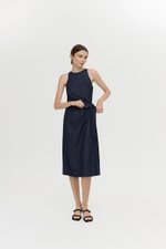 GEORGINE TIE WAIST SOFT DENIM DRESS