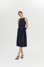 GEORGINE TIE WAIST SOFT DENIM DRESS