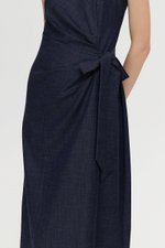 GEORGINE TIE WAIST SOFT DENIM DRESS