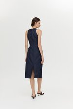 GEORGINE TIE WAIST SOFT DENIM DRESS