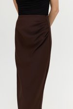 ELEORA PLEATED PENCIL SKIRT