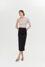 ELEORA PLEATED PENCIL SKIRT