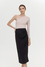 ELEORA PLEATED PENCIL SKIRT