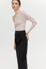 ELEORA PLEATED PENCIL SKIRT