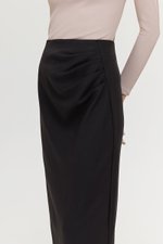 ELEORA PLEATED PENCIL SKIRT
