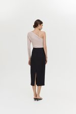 ELEORA PLEATED PENCIL SKIRT