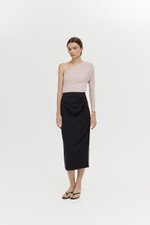 ELEORA PLEATED PENCIL SKIRT