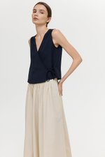 CALIA TIE WRAP LINEN TOP