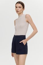 KIANNA TAILORED LINEN SHORTS