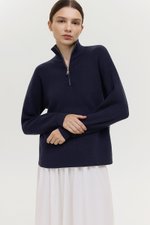 GENEVA HALF ZIP KNIT SWEATER