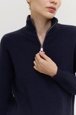 GENEVA HALF ZIP KNIT SWEATER